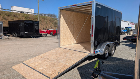 New 2026 Legend 7.5 x 12 + 2' V Thunder V-Nose Enclosed Cargo Trailer w/ Ramp (84" Inside!!!)
