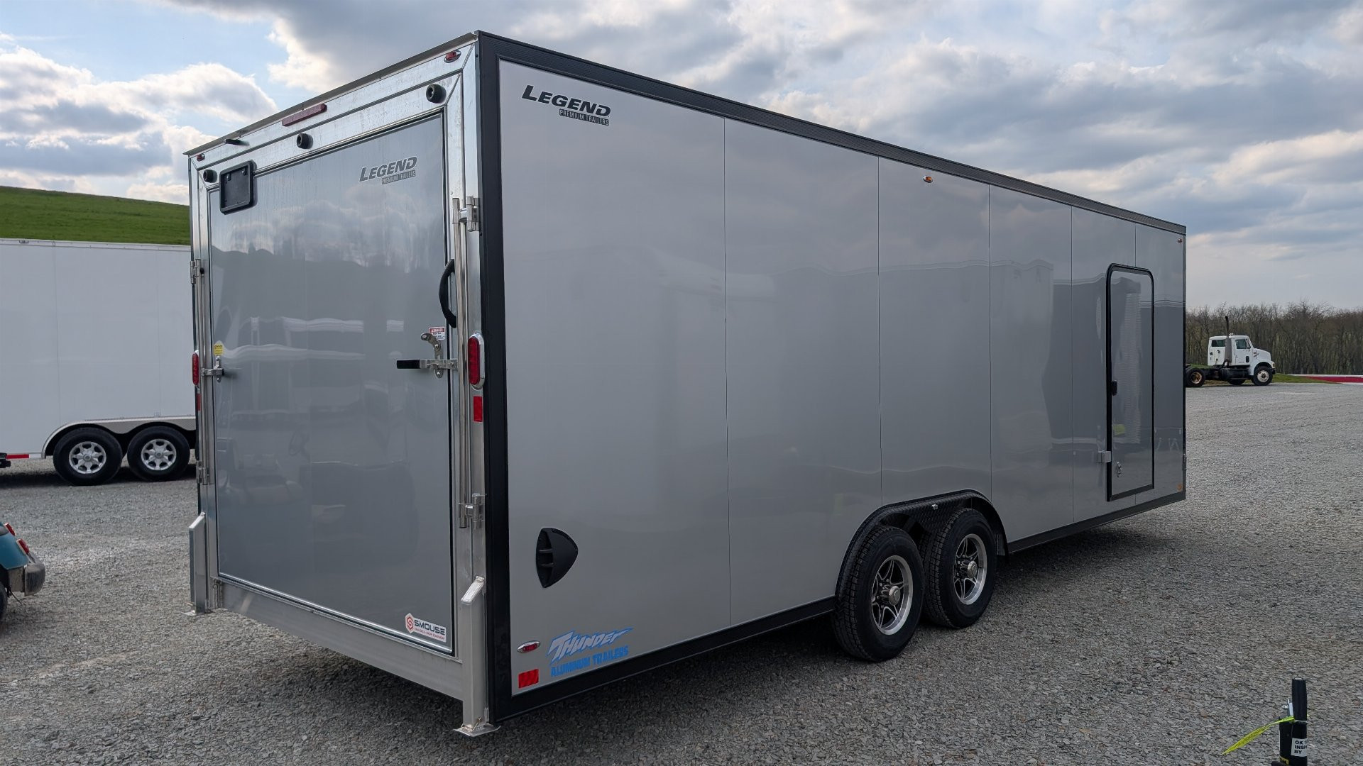 New 2026 Legend 8.5 x 24 + 2' V Thunder Enclosed Car Hauler w/ Ramp Door (84" Interior)