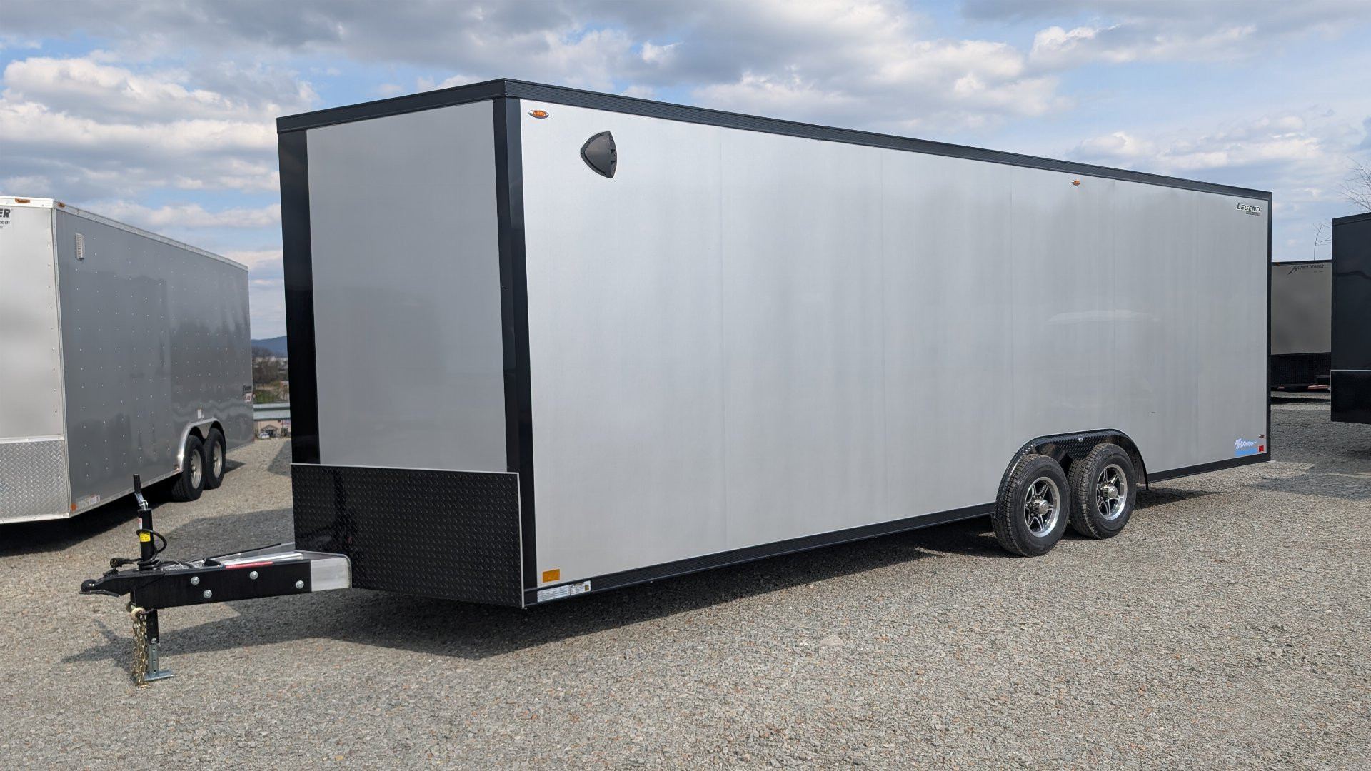 New 2026 Legend 8.5 x 24 + 2' V Thunder Enclosed Car Hauler w/ Ramp Door (84" Interior)