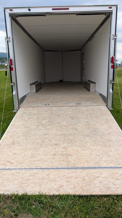 New 2026 Legend 8.5 x 24 + 2' V Thunder Enclosed Car Hauler w/ Ramp Door (84" Interior)