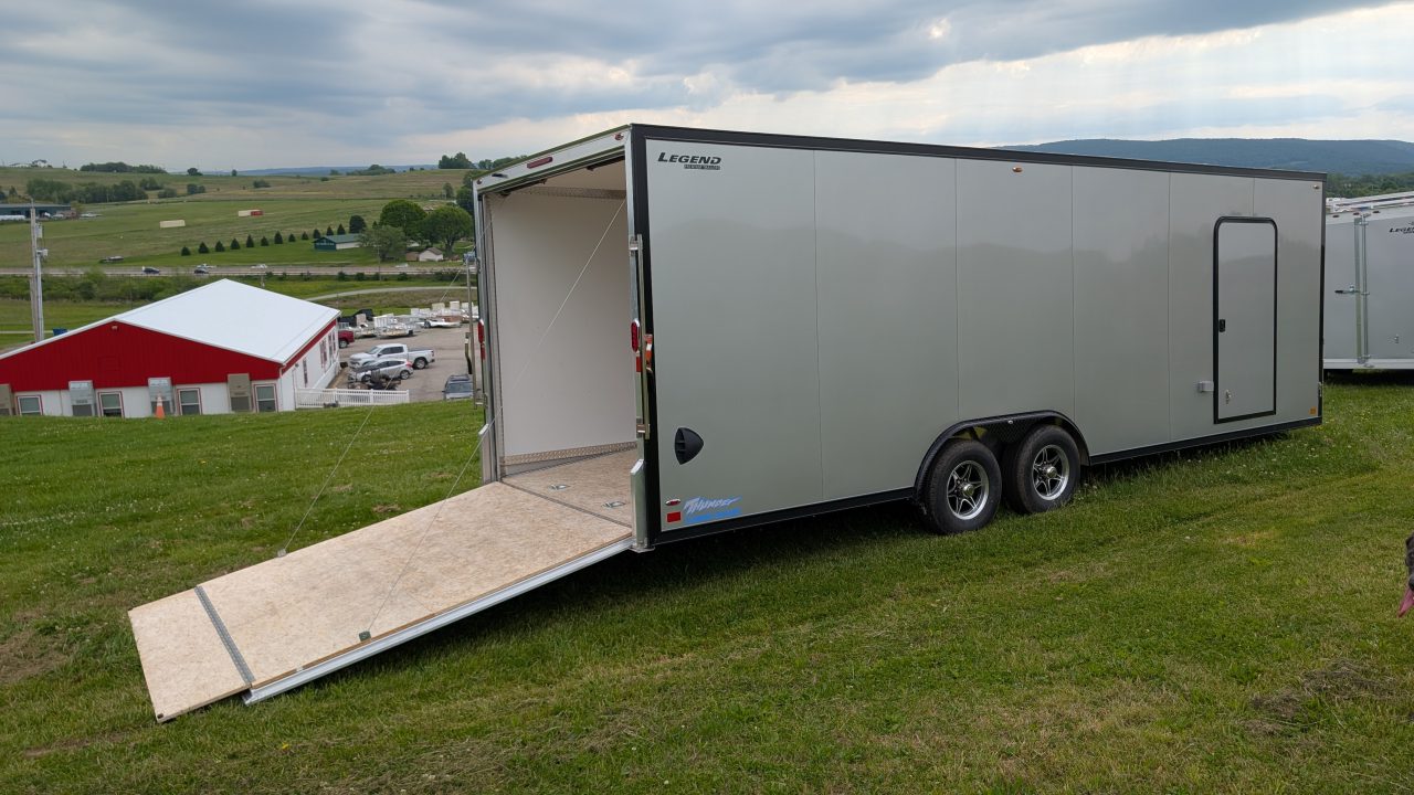 New 2026 Legend 8.5 x 24 + 2' V Thunder Enclosed Car Hauler w/ Ramp Door (84" Interior)