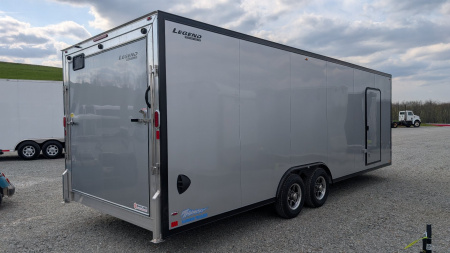 New 2026 Legend 8.5 x 24 + 2' V Thunder Enclosed Car Hauler w/ Ramp Door (84" Interior)