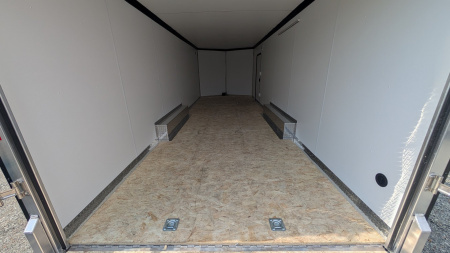 New 2026 Legend 8.5 x 24 + 2' V Thunder Enclosed Car Hauler w/ Ramp Door (84" Interior)