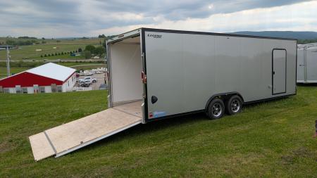 New 2026 Legend 8.5 x 24 + 2' V Thunder Enclosed Car Hauler w/ Ramp Door (84" Interior)