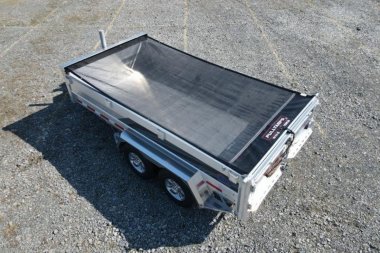 New 2025 EBY 6'10" x 16 HD ALL ALUMINUM Equipment Dump Trailer w/ Barn Door/Spreader Gate