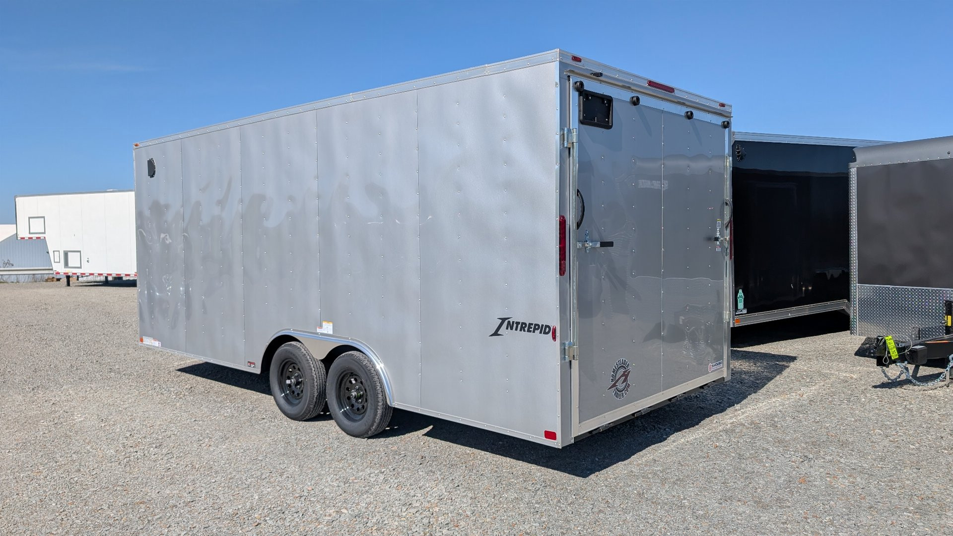 New 2025 Homesteader 8.5 x 20 Intrepid V-Nose Car Hauler w/ Ramp Door (83" Door Opening!)