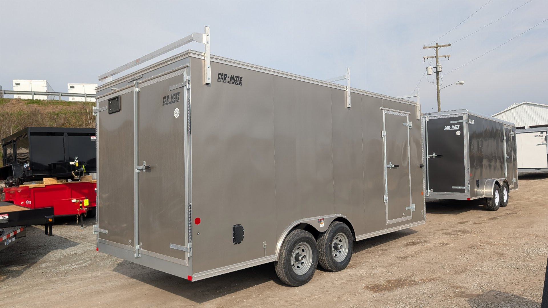 New 2025 Car Mate 8x18 HD Custom Contractor Trailer w/ Barn Doors (9990# GVW - 6 Bolt Wheels!)