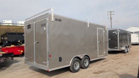 New 2025 Car Mate 8x18 HD Custom Contractor Trailer w/ Barn Doors (9990# GVW - 6 Bolt Wheels!)