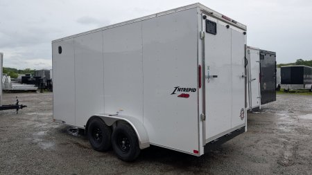 New 2025 Homesteader 7x18 HD SERIES Intrepid V-Nose Cargo Trailer w/ Ramp Door (9950# GVW)