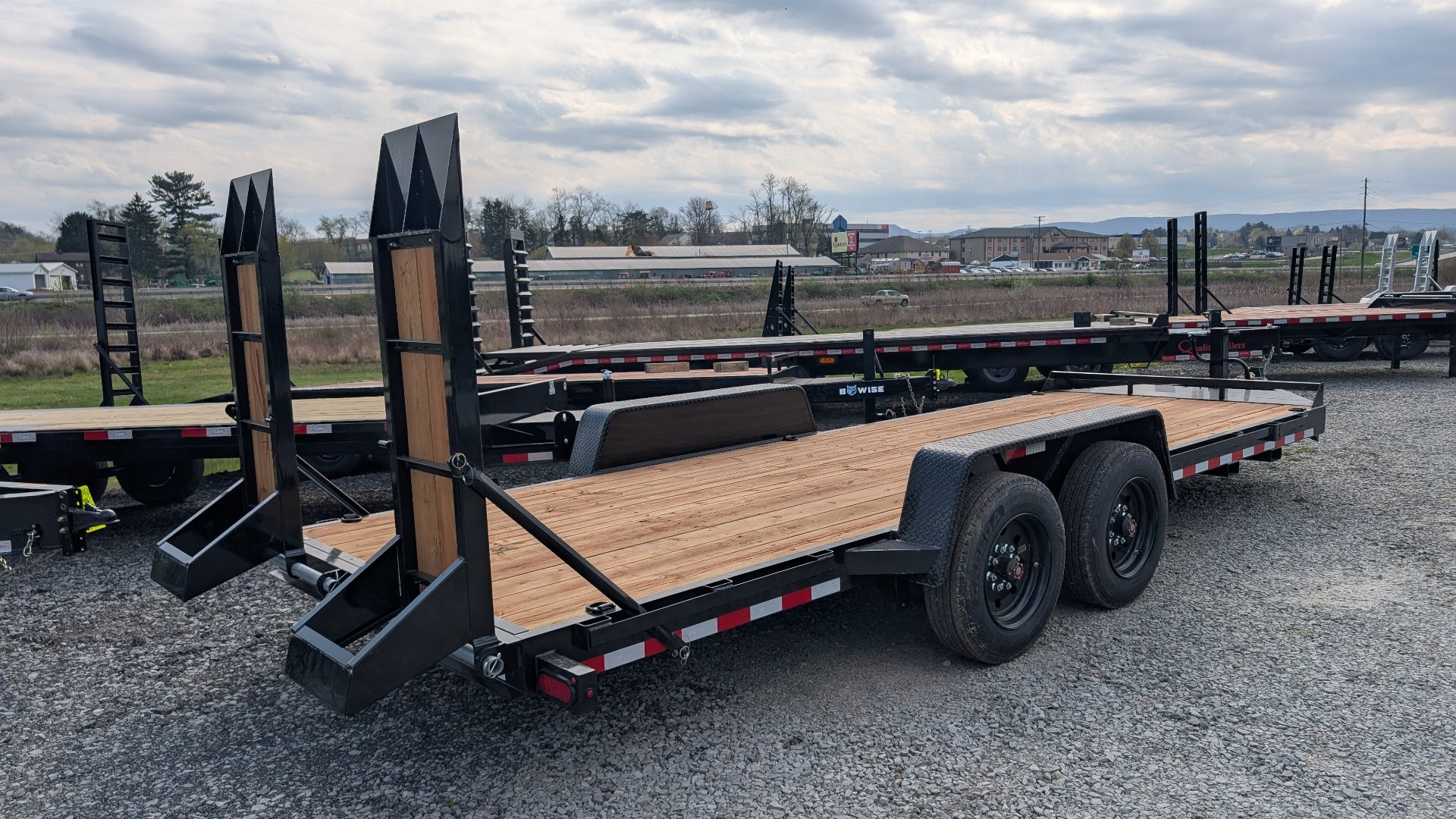 New 2025 BWise 20' HD Lo Pro Equipment Hauler w/ 5' Wood Filled Ramps
