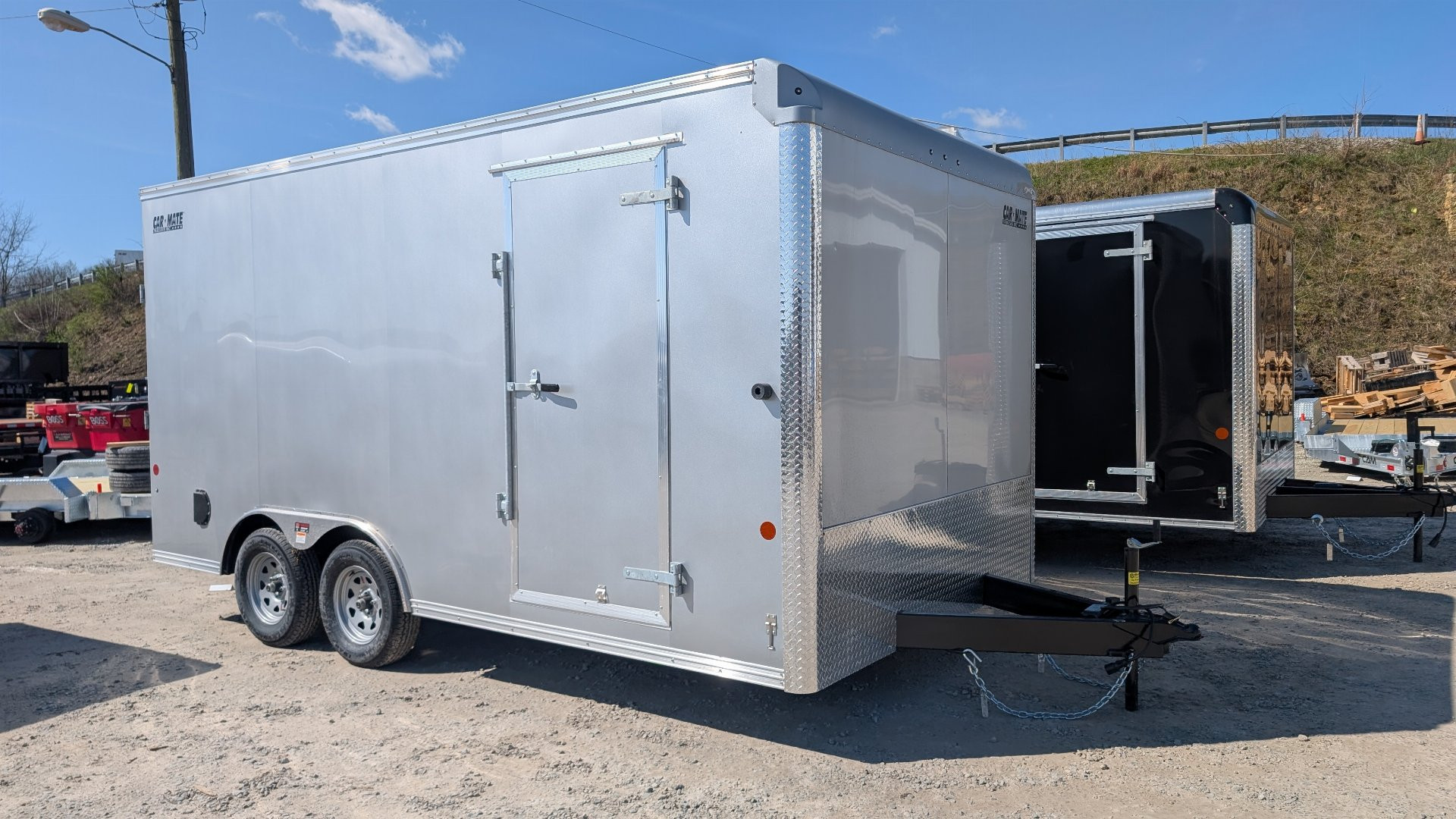 New 2025 Car Mate 8.5 x 16 HD Custom Cargo Trailer w/ Ramp Door