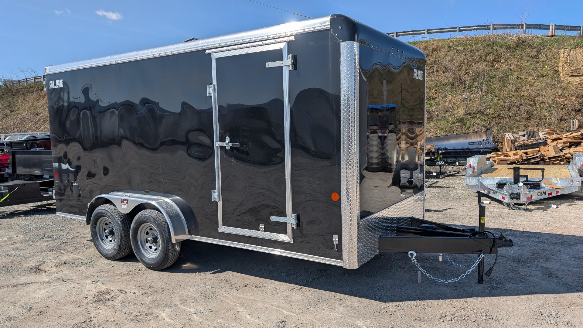 New 2025 Car Mate 7x16 HD Custom Cargo Trailer w/ Barn Doors (9990# GVW)