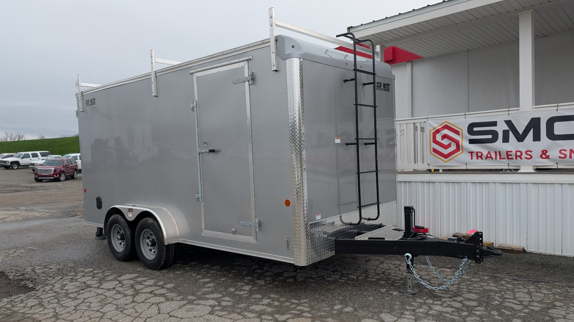 New 2025 Car Mate 7x16 HD Contractor Trailer w/ Rear Barn Doors (9990#)