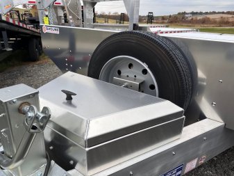 New 2025 EBY 24'6" TRADESMAN Aluminum HD DECKOVER Trailer w/ 50/50 Fold Flat Ramps