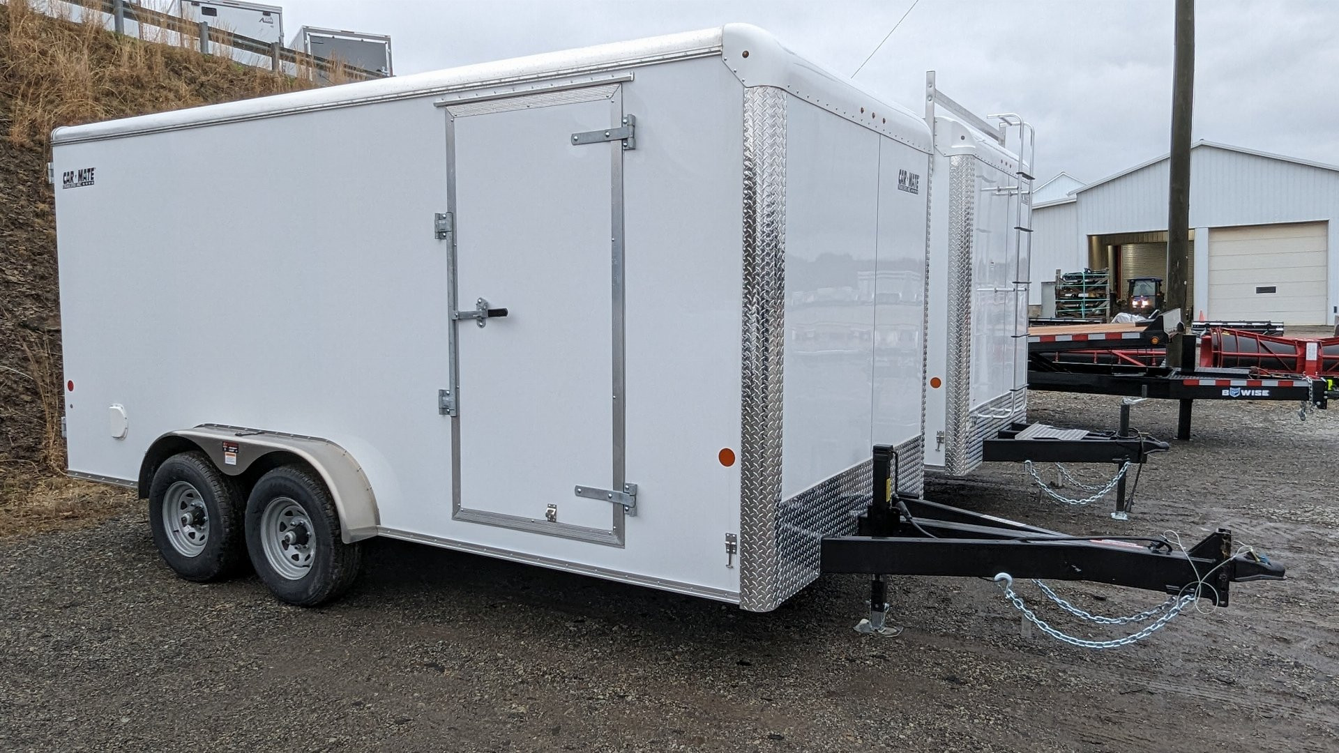 New 2025 Car Mate 7x16 HD Custom Cargo Trailer w/ Barn Doors (9990# GVW)