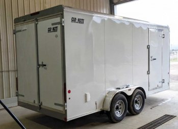 New 2025 Car Mate 7x16 HD Custom Cargo Trailer w/ Barn Doors (9990# GVW)