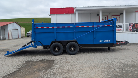 New 2025 BWise 6'10" x 16 HD Ultimate Dump Trailer w/ Hydraulic Double Acting Gate (PRICE DROP!!!)