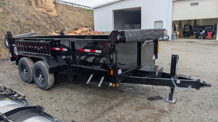 New 2025 Homesteader 6'8" x 14 HD Lo Pro Equipment Dump Trailer w/ SIDE GATE (LEFTOVER PRICING!!!)(PRICE DROP!!)