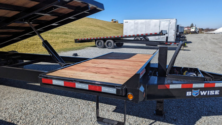 New 2025 BWise 26' (4' Stationary + 22' TILT) Deckover POWER Split Tilt Trailer (PRICE DROP!!)