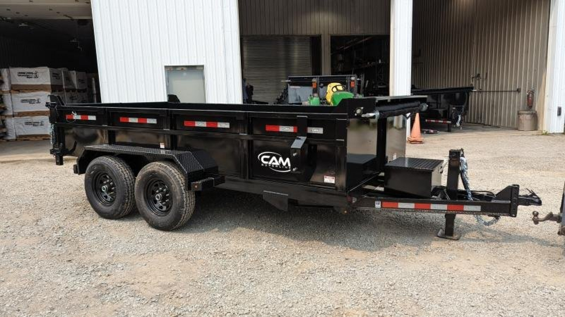 New 2025 CAM Superline 6'10" x 14 HD Scissor Lo Pro Equipment Dump Trailer (7K Axles)