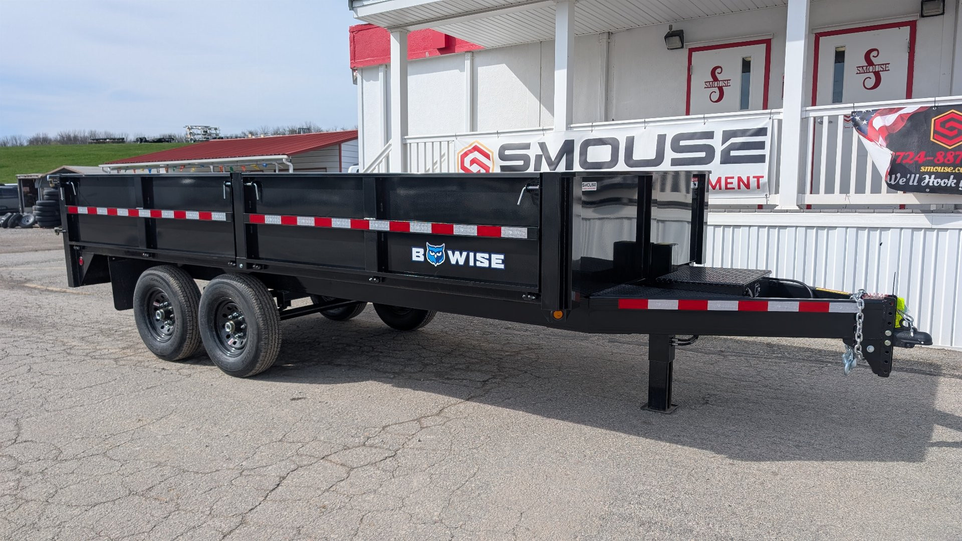 New 2025 BWise 7x16 Deckover Dump Trailer w/ Drop Sides!!!