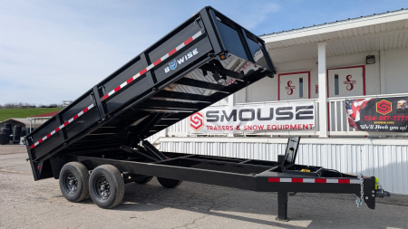 New 2025 BWise 7x16 Deckover Dump Trailer w/ Drop Sides!!!
