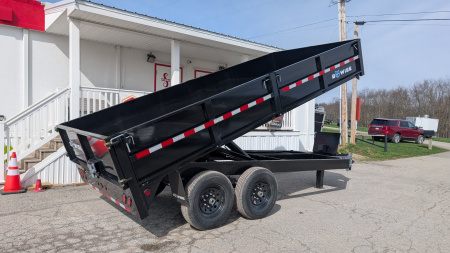 New 2025 BWise 7x16 Deckover Dump Trailer w/ Drop Sides!!!