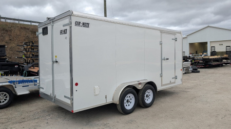 New 2025 Car Mate 7x16 HD Custom Cargo Trailer w/ Barn Doors (PRICE DROP!!)