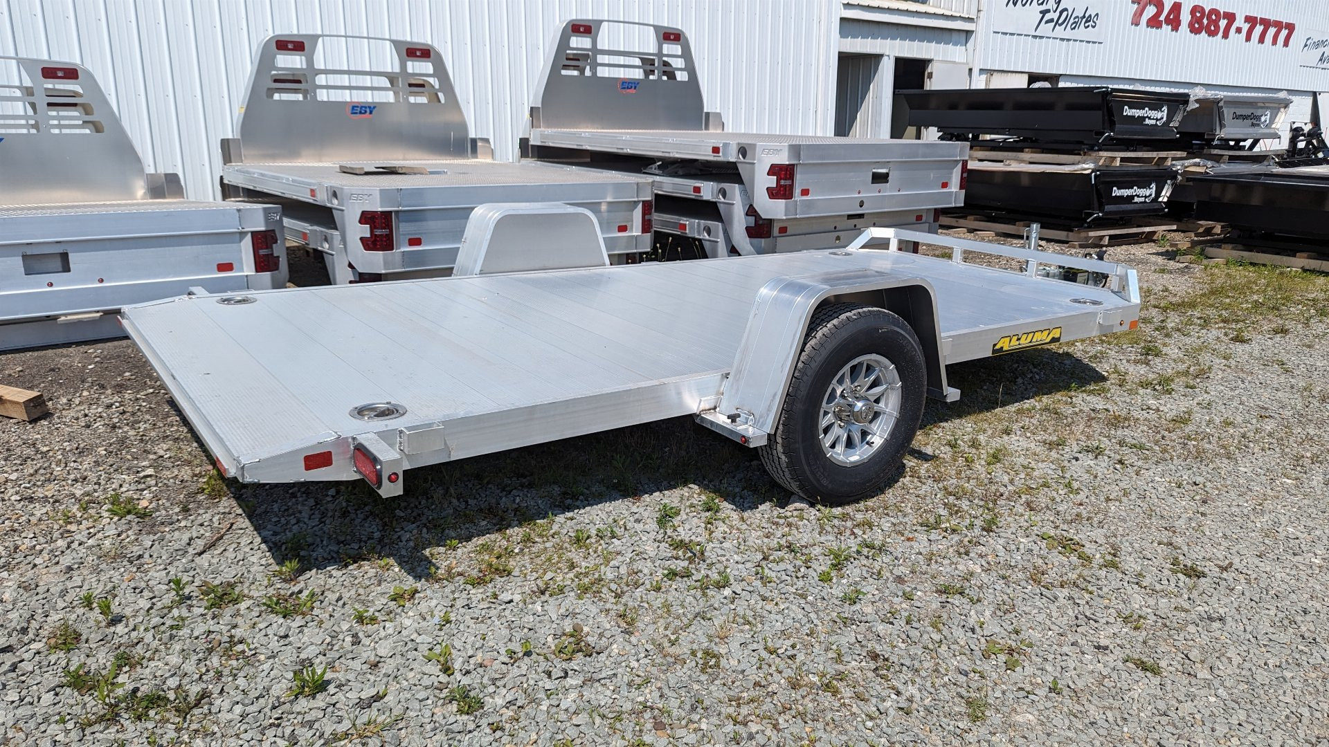 New 2026 Aluma 6'10" x 14' HD Single Axle Aluminum Tilt Trailer