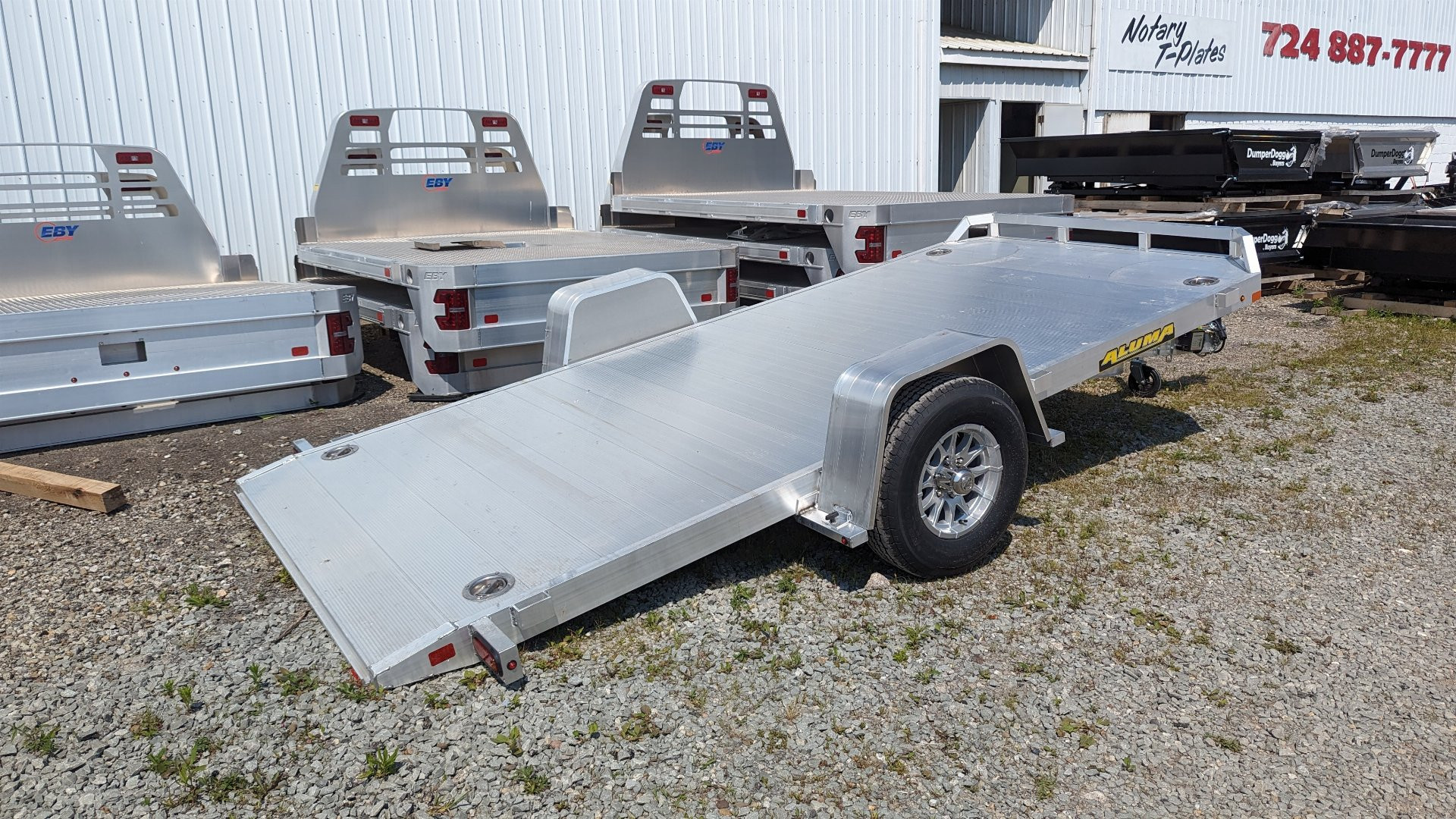 New 2026 Aluma 6'10" x 14' HD Single Axle Aluminum Tilt Trailer