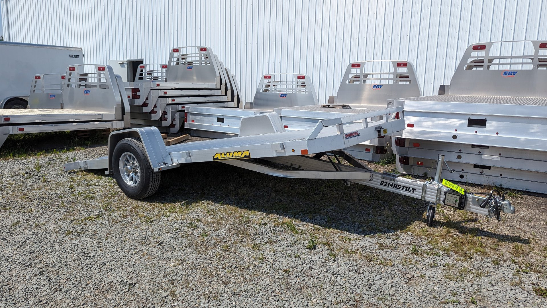 New 2026 Aluma 6'10" x 14' HD Single Axle Aluminum Tilt Trailer