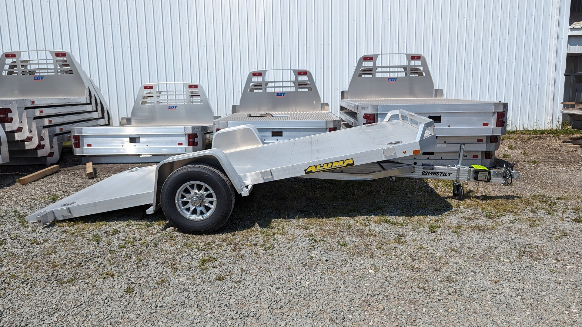 New 2026 Aluma 6'10" x 14' HD Single Axle Aluminum Tilt Trailer