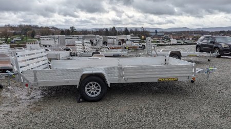 New 2026 Aluma 6'9" x 14' SR Utility w/ Side Ramps, Bi-Fold Gate, Rear Solid Sides