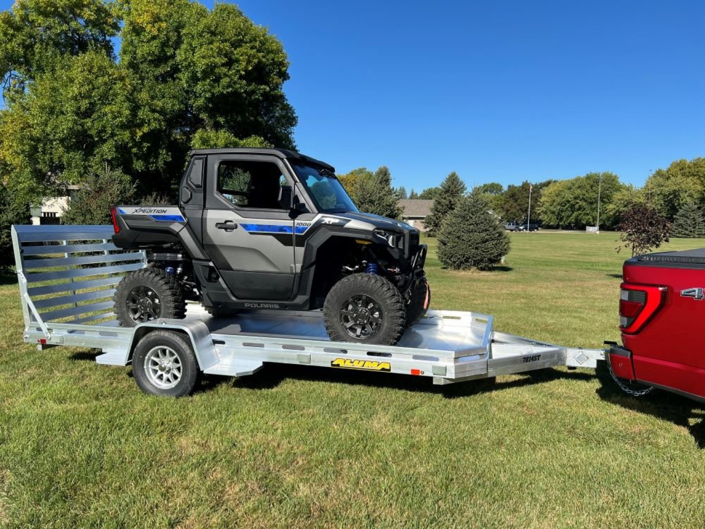New 2026 Aluma 6'6" x 14 HD Utility Trailer w/ Bi-Fold Gate