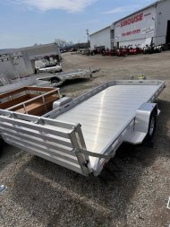 New 2026 Aluma 6'6" x 14 HD Utility Trailer w/ Bi-Fold Gate