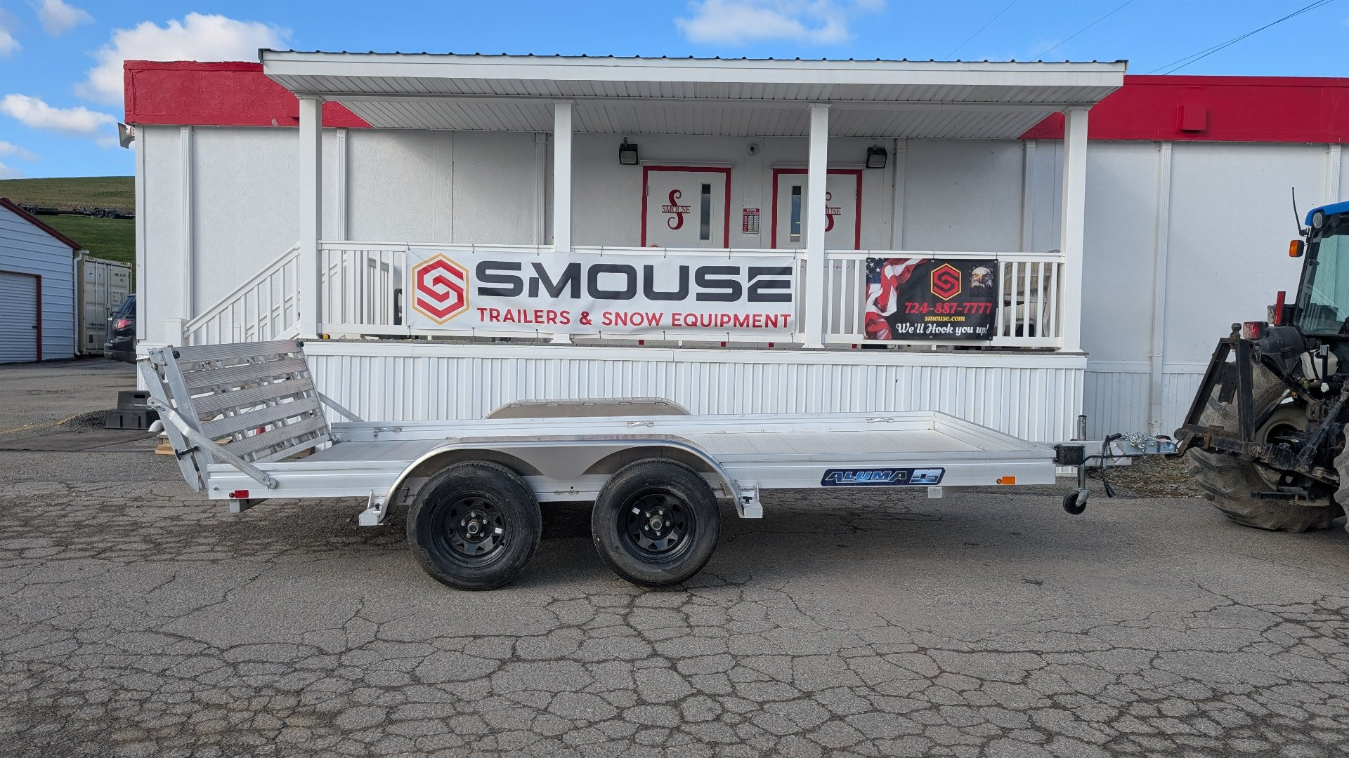 New 2026 Aluma 6'6" x 14' EDGE Tandem Series Utility w/ Aluminum Deck & Bi-Fold Gate