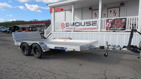New 2026 Aluma 6'6" x 14' EDGE Tandem Series Utility w/ Aluminum Deck & Bi-Fold Gate
