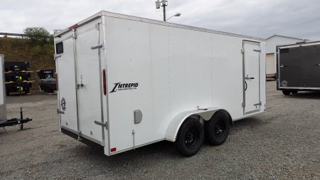 New 2025 Homesteader 7x16 Intrepid V-Nose Cargo Trailer w/ Barn Doors