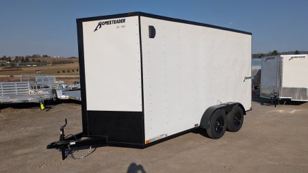 New 2025 Homesteader 7x14 Intrepid V-Nose Cargo Trailer w/ Ramp Door (84" Inside)