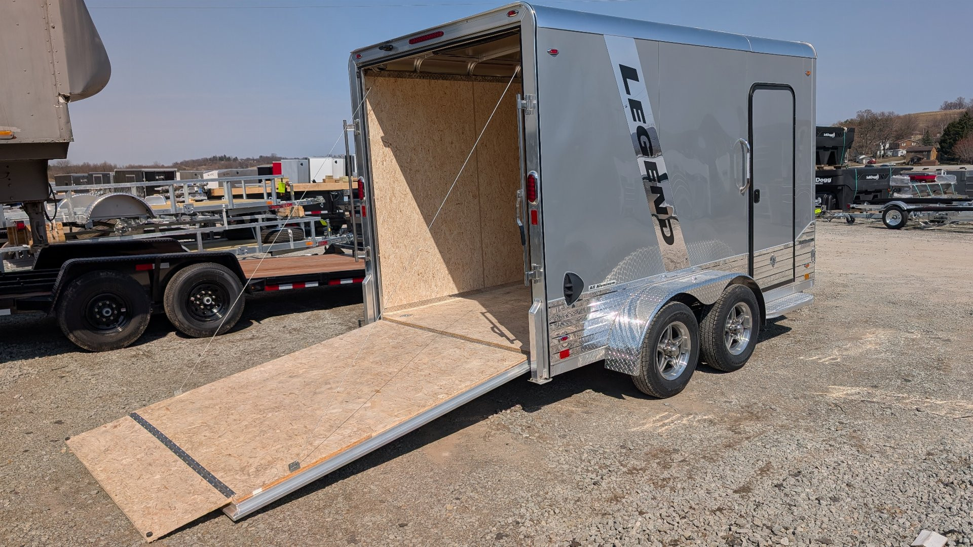New 2025 Legend 12+3 Deluxe V-Nose Cargo Trailer w/ Ramp (79" Door Opening!!!)