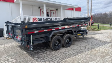 New 2025 Belmont 6'10" x 16 HD DLX Lo Pro Hydraulic Equipment Dump w/ 3 Way Gate (8K Axles!!!)