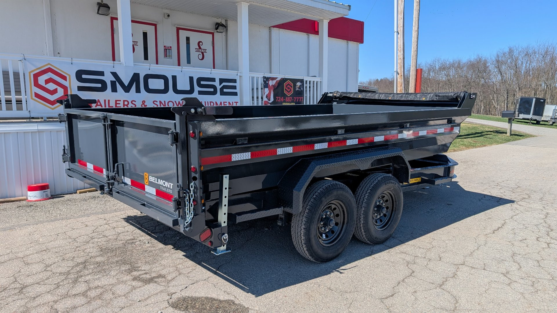 New 2025 Belmont 6'10" x 14 HD DLX Lo Pro Hydraulic Equipment Dump w/ 3 Way Gate