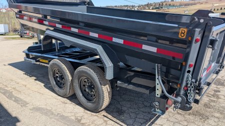 New 2025 Belmont 6'10" x 14 HD DLX Lo Pro Hydraulic Equipment Dump w/ 3 Way Gate