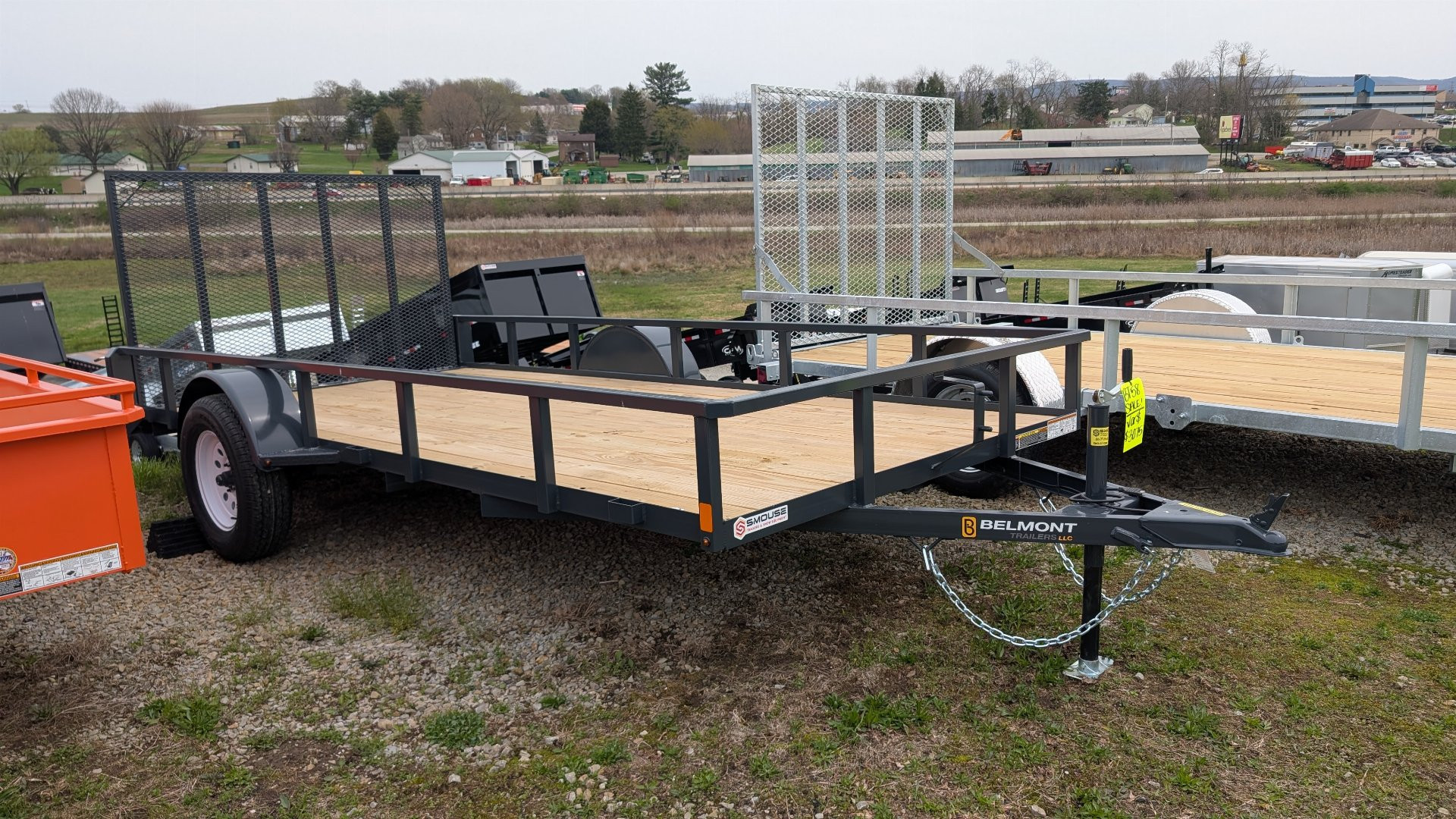 New 2025 Belmont 6x14 Tube Top Utility Trailer w/ Lay Flat Gate