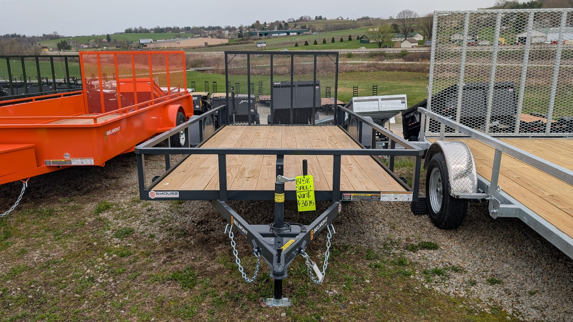 New 2025 Belmont 6x14 Tube Top Utility Trailer w/ Lay Flat Gate