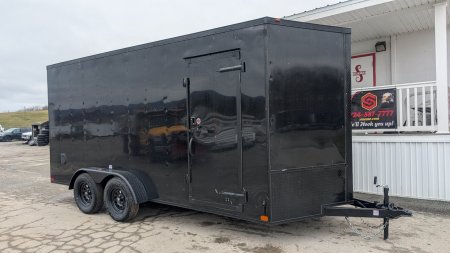 New 2025 Homesteader 7x16 Intrepid V-Nose Cargo Trailer w/ Ramp Door (84" Inside!!!)