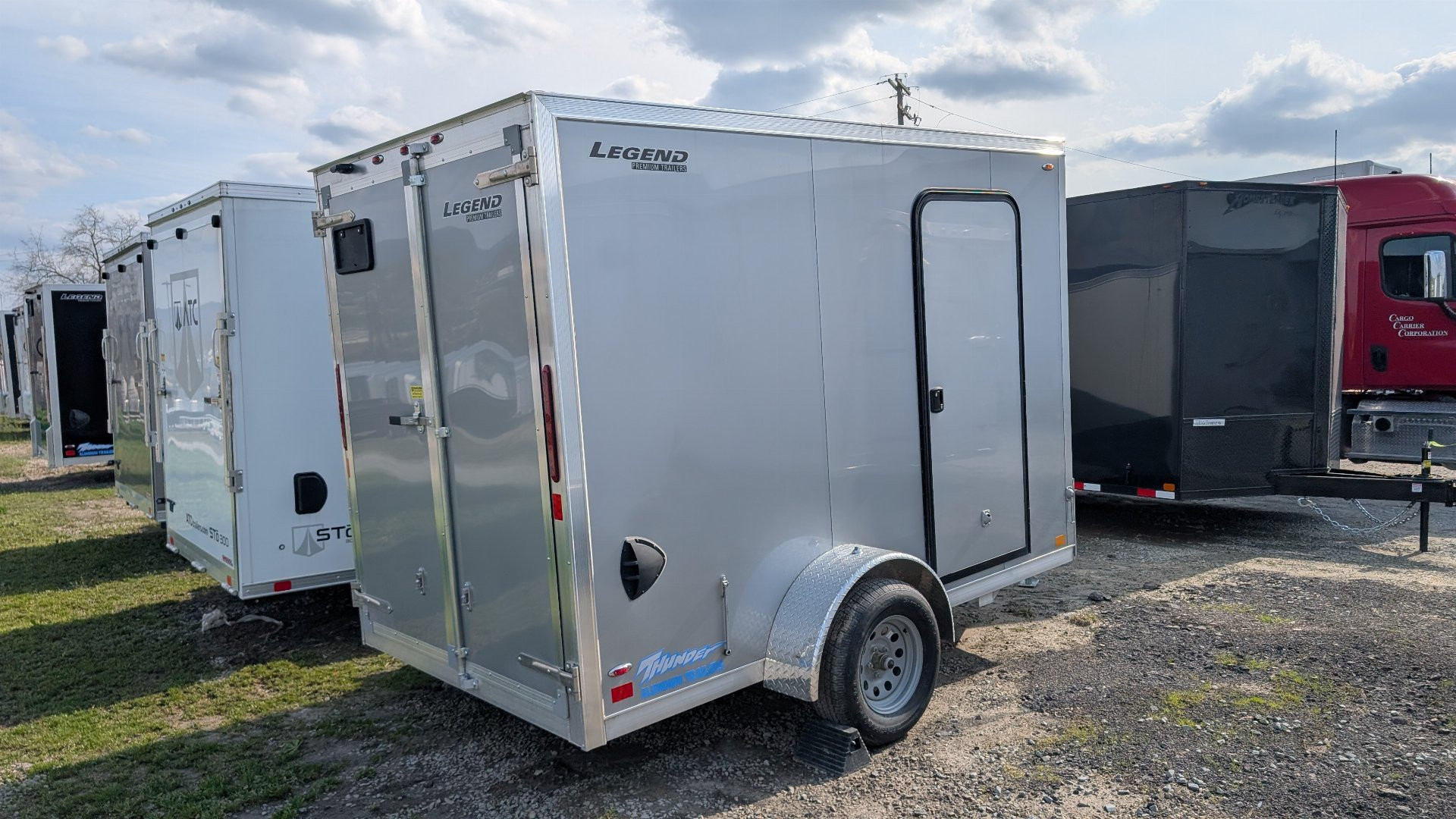 New 2025 Legend 6x10 + 1' V Thunder Cargo Trailer w/ Barn Doors