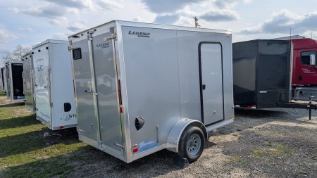 New 2025 Legend 6x10 + 1' V Thunder Cargo Trailer w/ Barn Doors