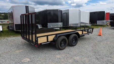 New 2025 CAM SUPERLINE 7x16 Tandem Utility Trailer w/ Spring Assist