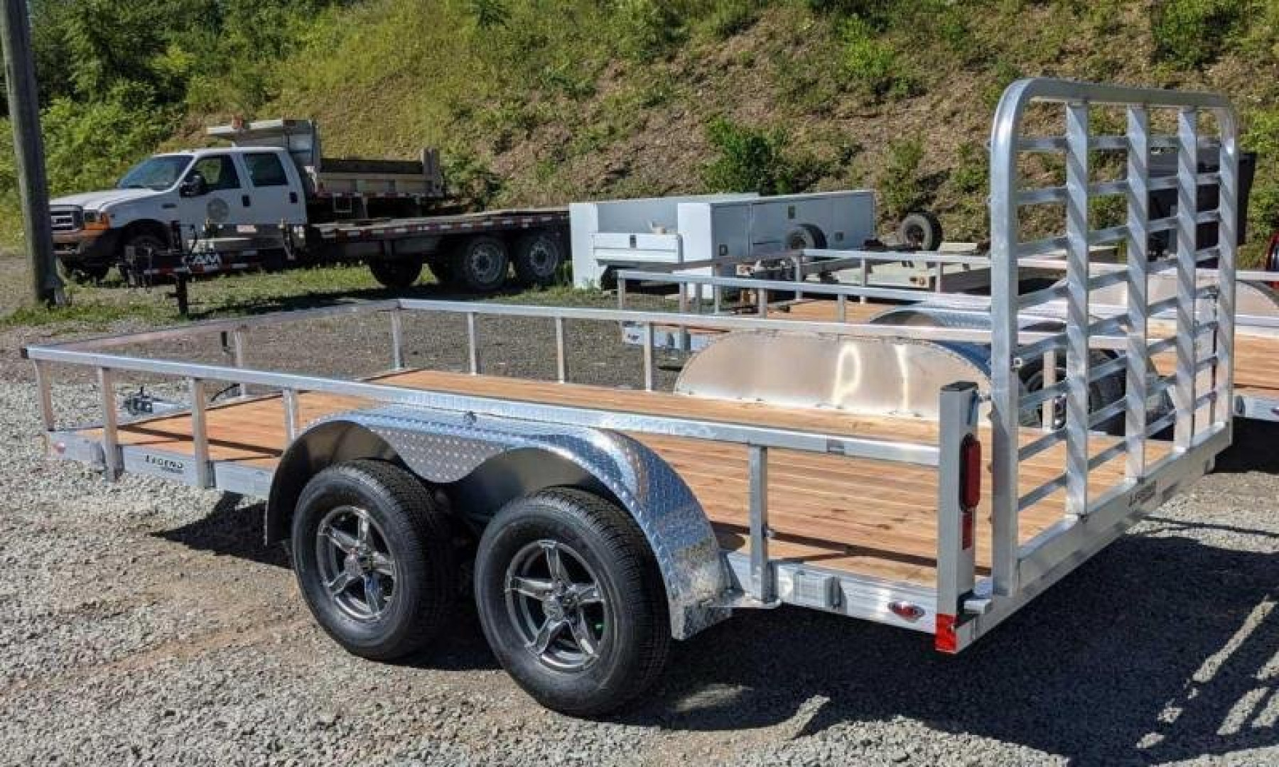 New 2025 Legend 7x16 Open Deluxe Aluminum Tandem Axle Utility Trailer